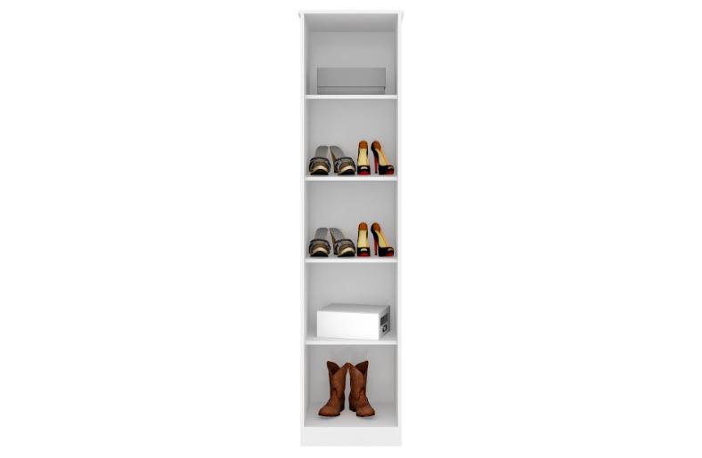 Armário Multiuso com Espelho 1 Porta 4 Prateleiras Branco