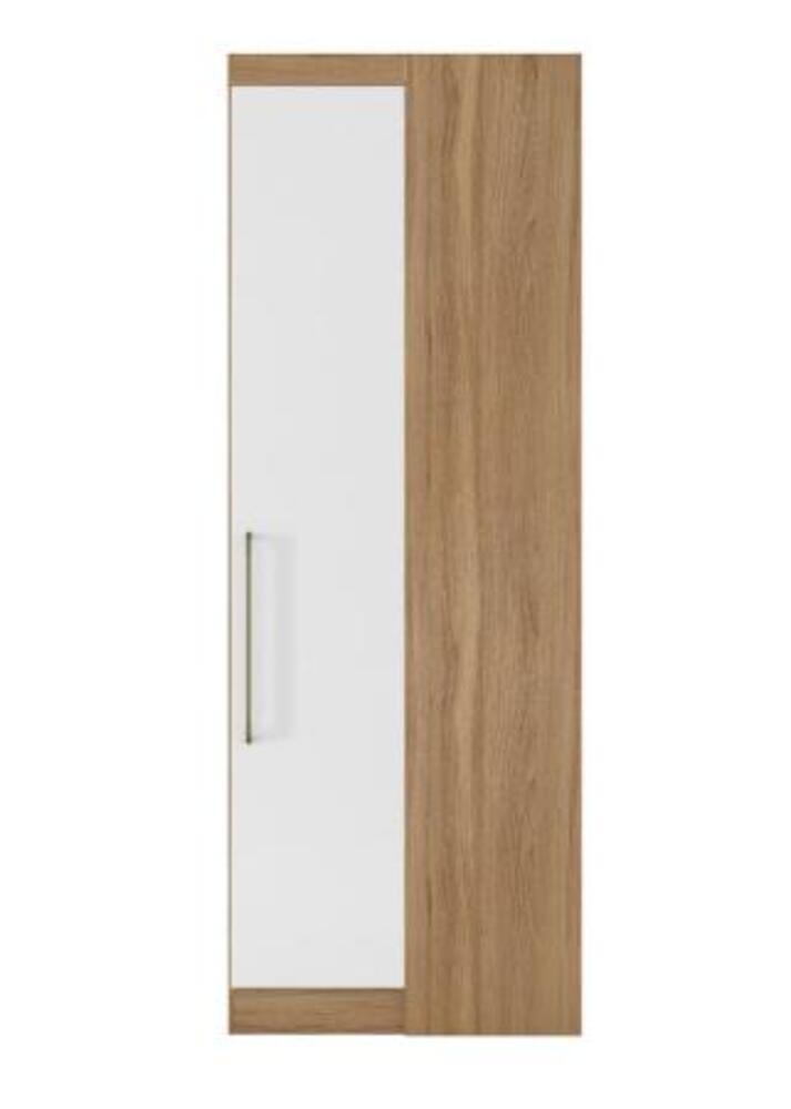 Armário de Canto Reto 1 Porta Prateleiras Cabideiro Modulado