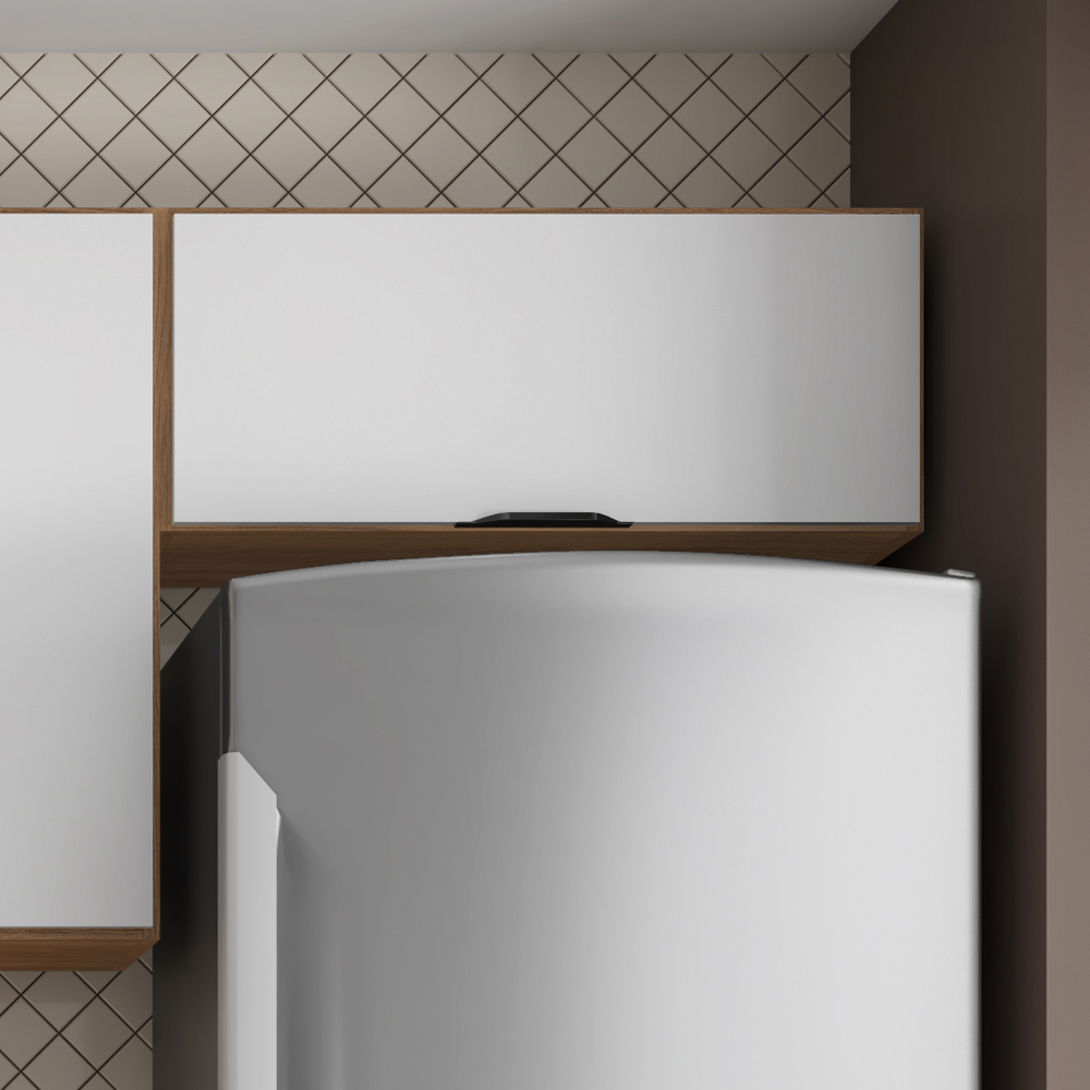 Armario Aereo 1 Porta Basculante 70cm 94101 Amendola Branco Demobile