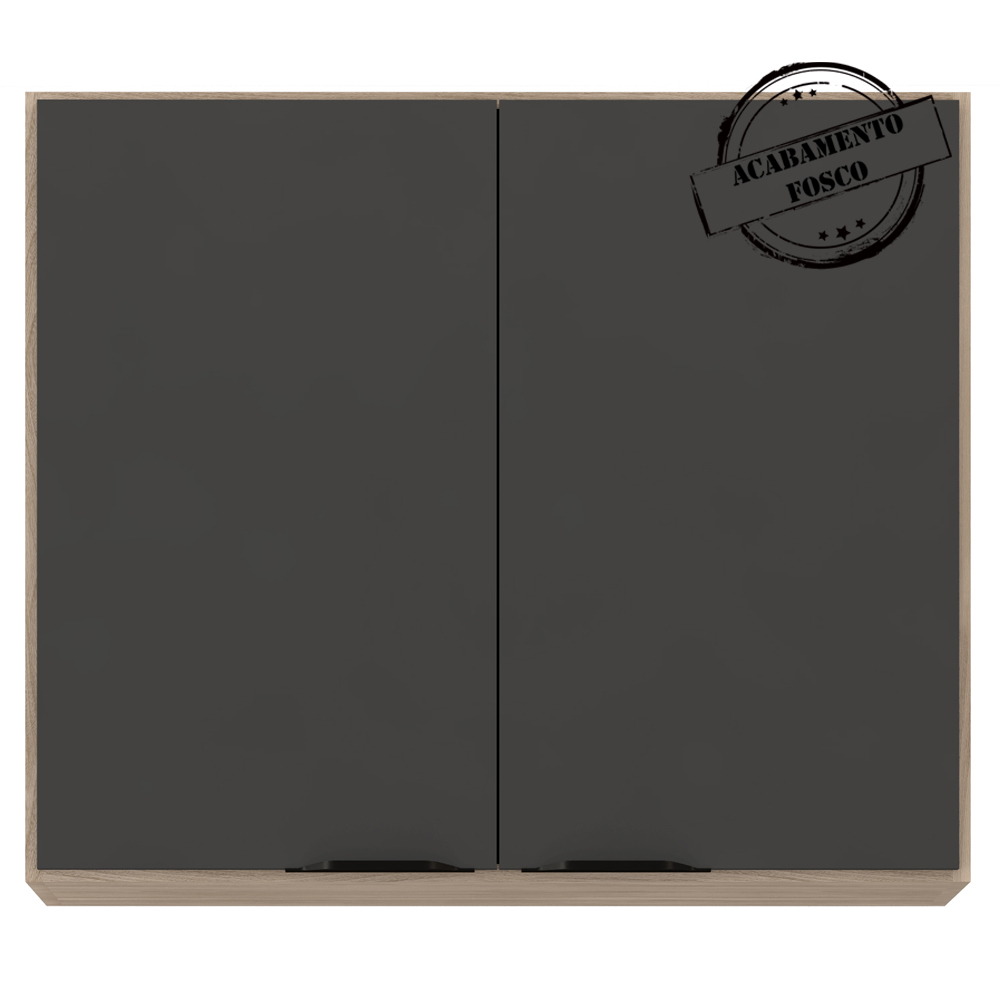 Armario Aereo 2 Portas 80cm 94241 Avena Grafito Demobile
