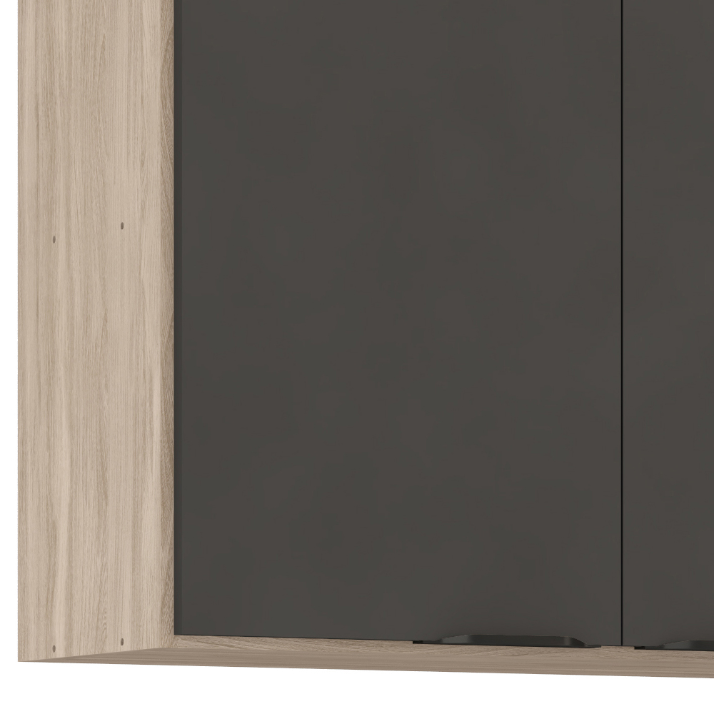 Armario Aereo 2 Portas 80cm 94241 Avena Grafito Demobile