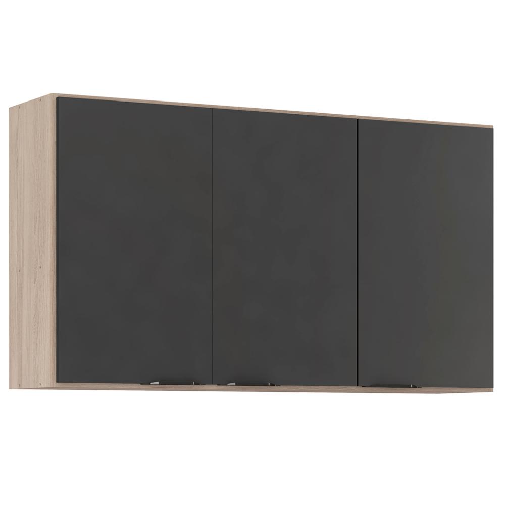 Armario Aereo 3 Portas 120cm 94331 Avena Grafito Demobile
