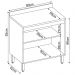 Balcão Firenze 2 Portas 80cm Amêndola/Branco com Tampo MDP - Demóbile
