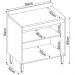 Balcao 2 Portas 80cm 93221 Amendola Branco Demobile