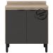 Balcao 2 Portas 80cm 93221 Avena Grafito Demobile