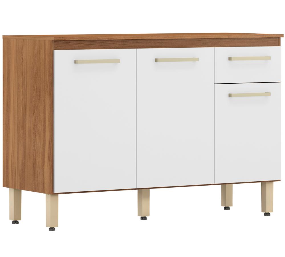 Balcao Para Cozinha 120 CM Dama 93101 Amendola Branco Demobile