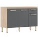 Balcao Para Cozinha 120 CM Dama 93101 Avena Grafito Demobile