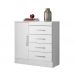 Cômoda 04 Gavetas Montevideu Branco Rosa Flex Demobile