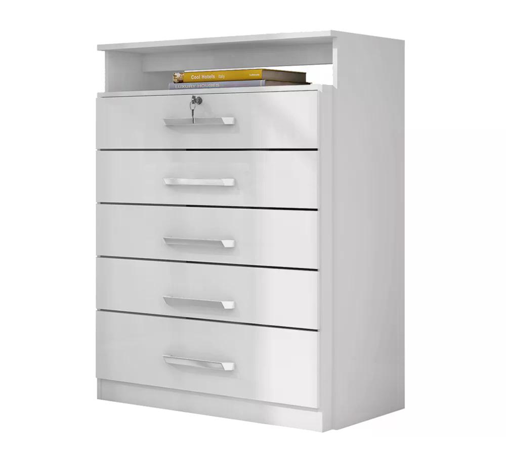 Cômoda 05 Gavetas Triunfo Branco Demobile
