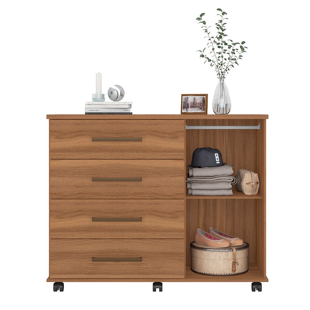 Cômoda 4 Gavetas Flora 4130 Amêndola Touch Demóbile