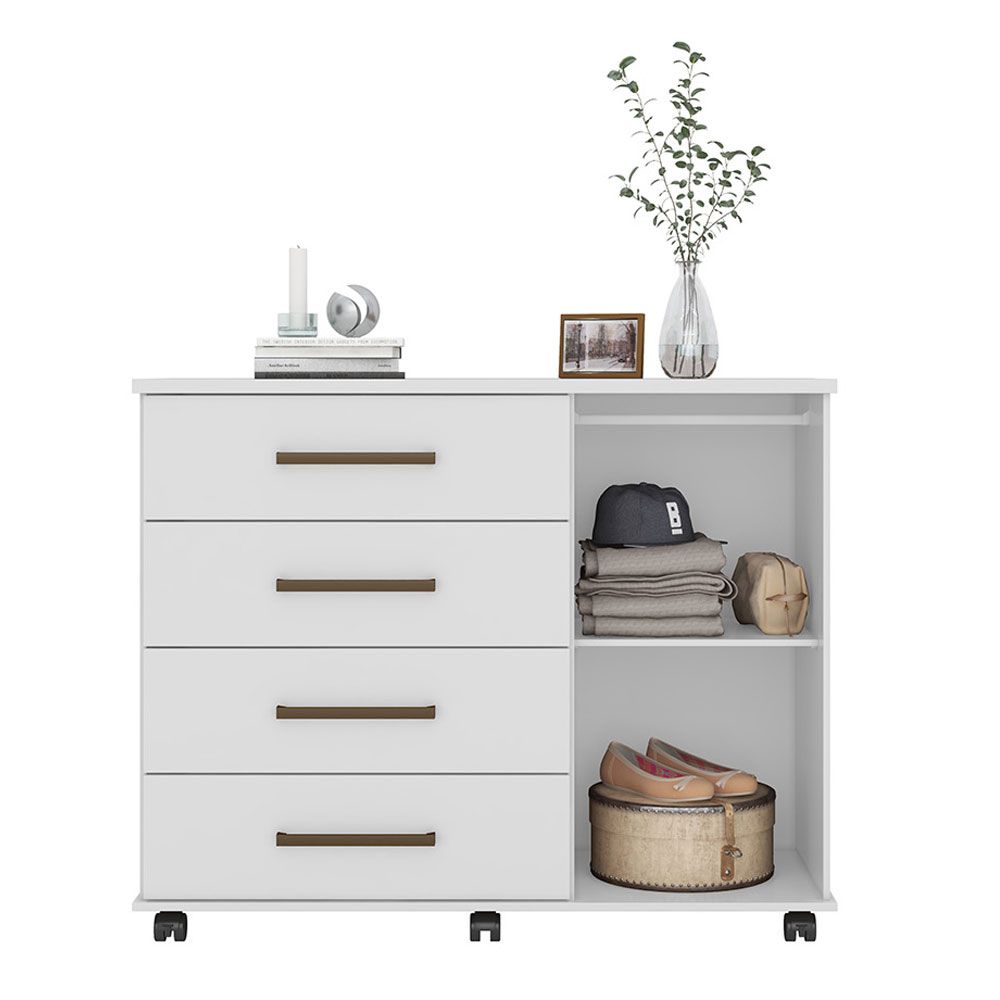 Cômoda 4 Gavetas Flora 4130 Branco Demóbile