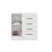 Cômoda 4 Gavetas Montevideu 4290 Branco Demóbile - Rocha Móveis