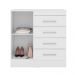 Cômoda 4 Gavetas Montevideu 4290 Branco Rosa Flex Demóbile