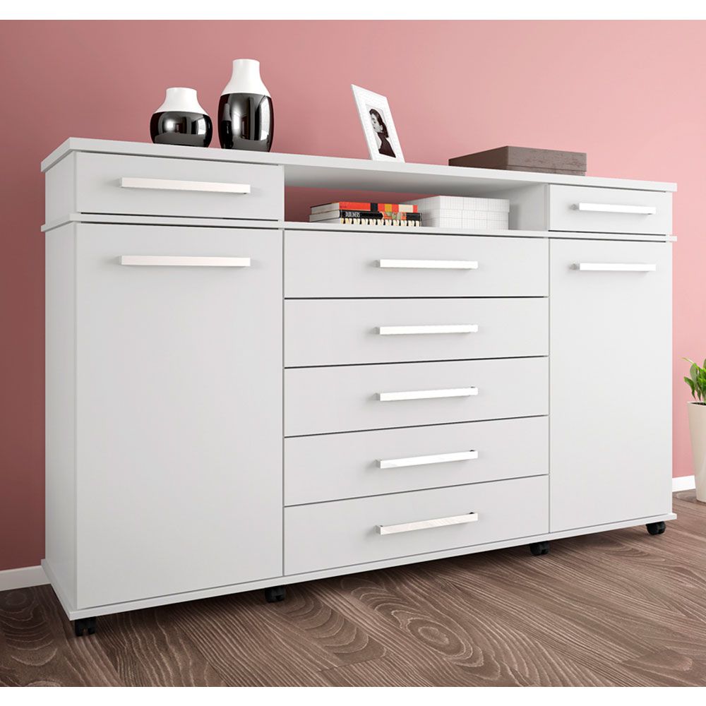 Cômoda 7 Gavetas London 7130 Branco Demóbile