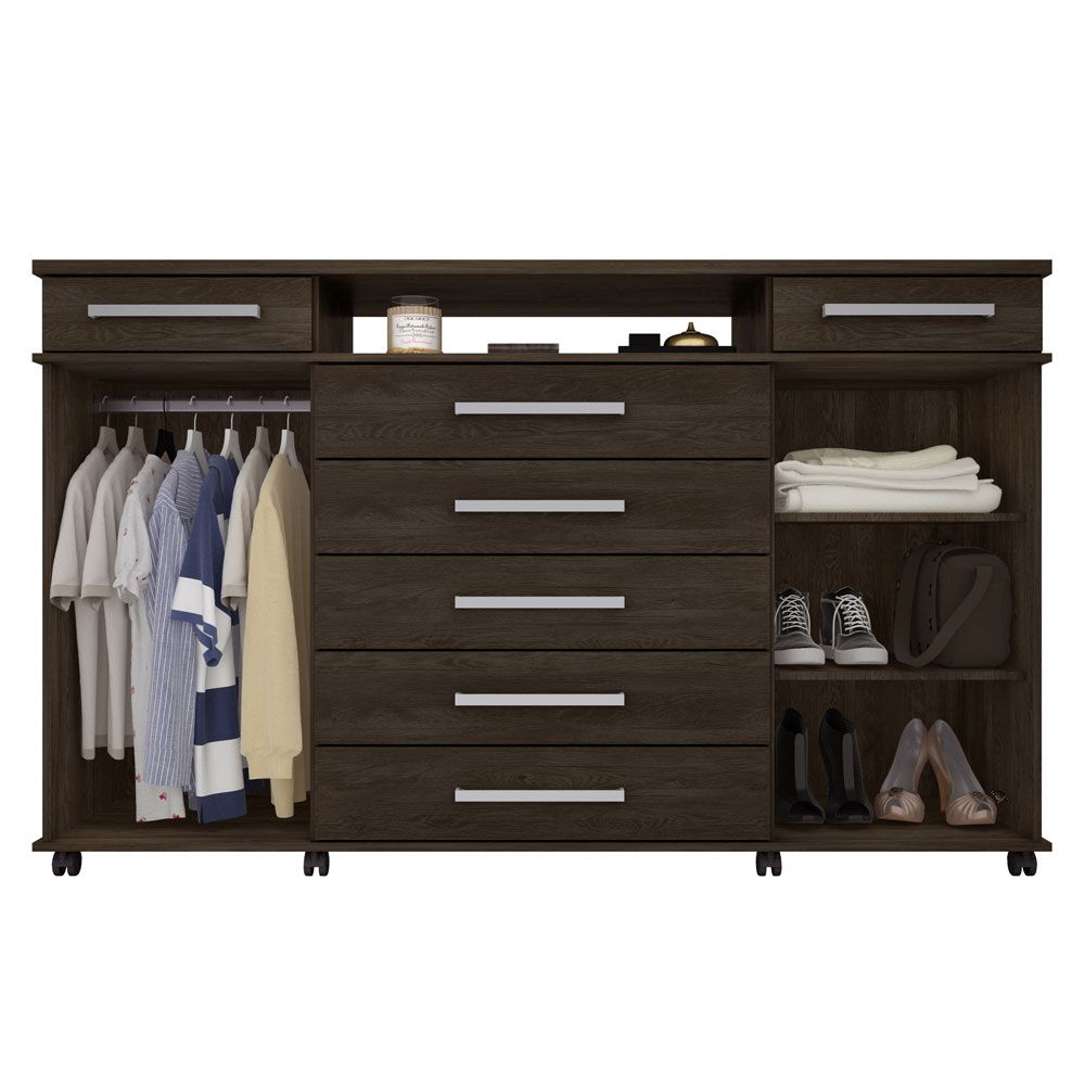 Cômoda 7 Gavetas London 7130 Ébano Touch Demóbile