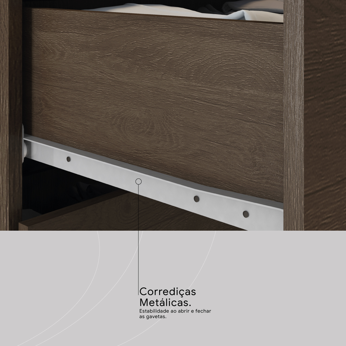 Cômoda Astral 4 Gavetas 62 cm - Comoda para Quarto - Demobile