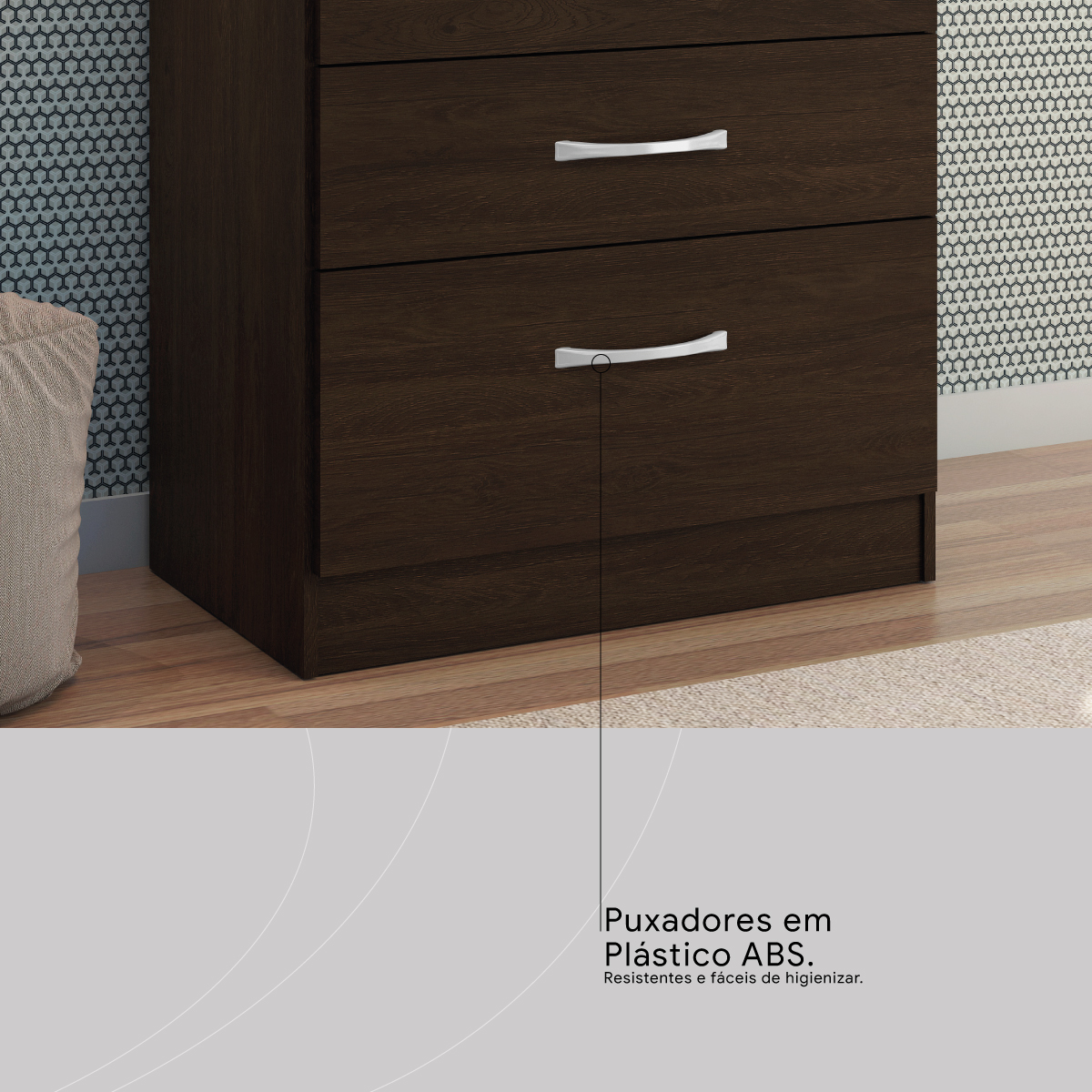 Cômoda Astral 4 Gavetas 62 cm - Comoda para Quarto - Demobile