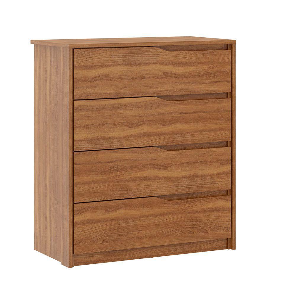 Cômoda Átria 4 Gavetas Amêndola Touch Demartêz - SSX Multicoisas