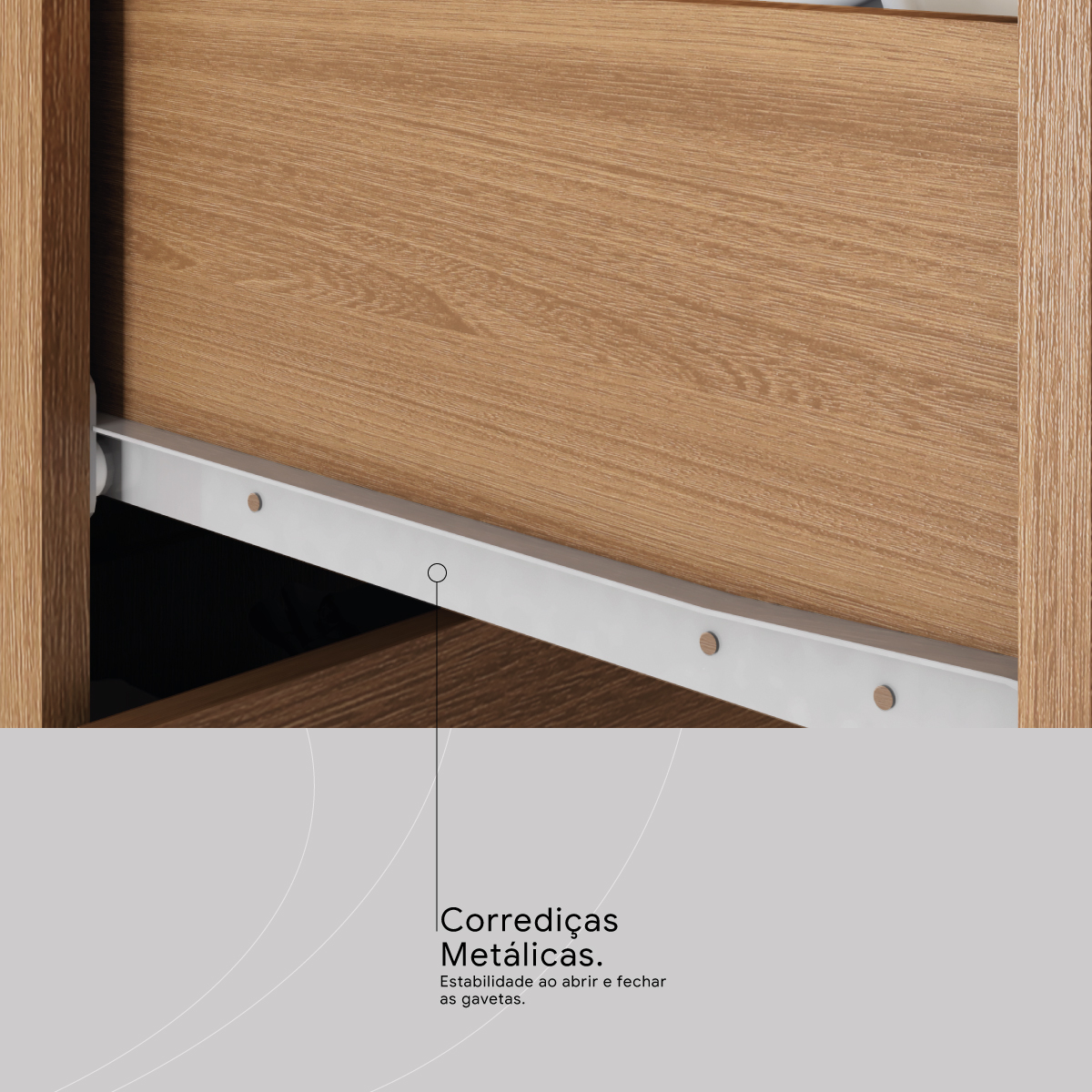 Cômoda Áurea 2 Portas 4 Gavetas 1,20 m - Comoda para Quarto - Demobile