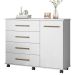 Cômoda Flora 1 Porta 4 Gavetas 1,25 m - Comoda para Quarto - Demobile