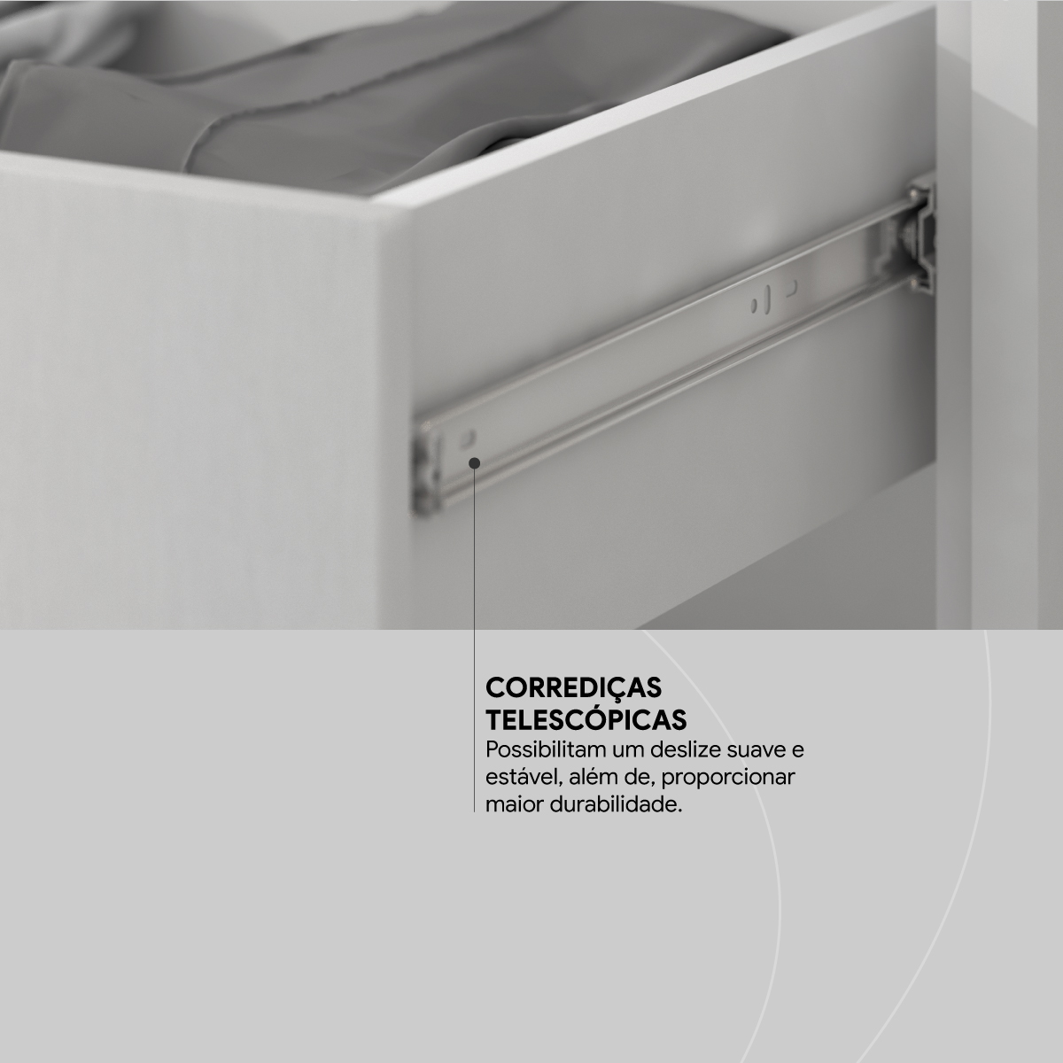 Cômoda Flora 1 Porta 4 Gavetas 1,25 m - Comoda para Quarto - Demobile