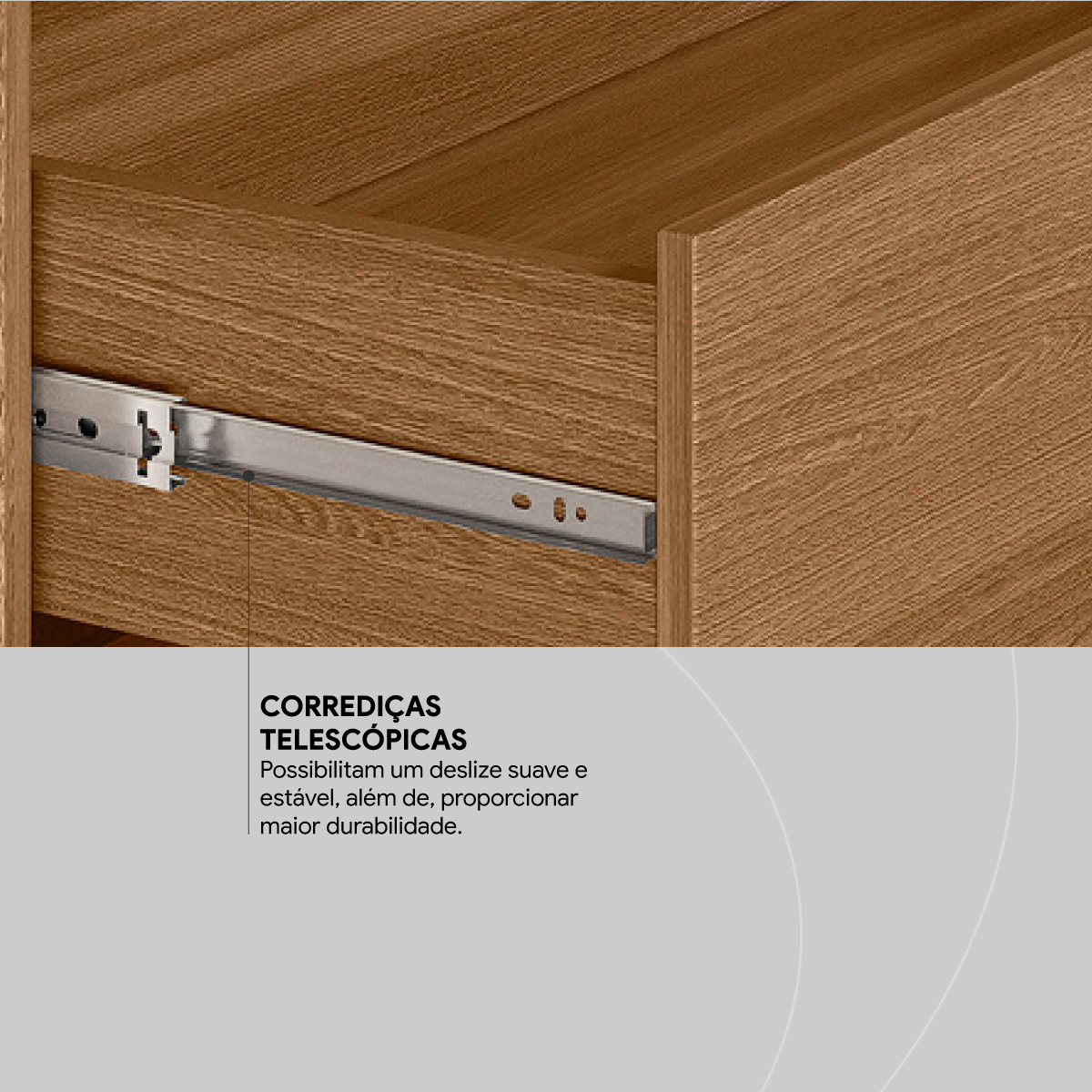 Cômoda Flora 1 Porta 4 Gavetas 1,25 m - Comoda para Quarto - Demobile