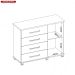 Cômoda Flora 1 Porta 4 Gavetas 1,25 m - Comoda para Quarto - Demobile