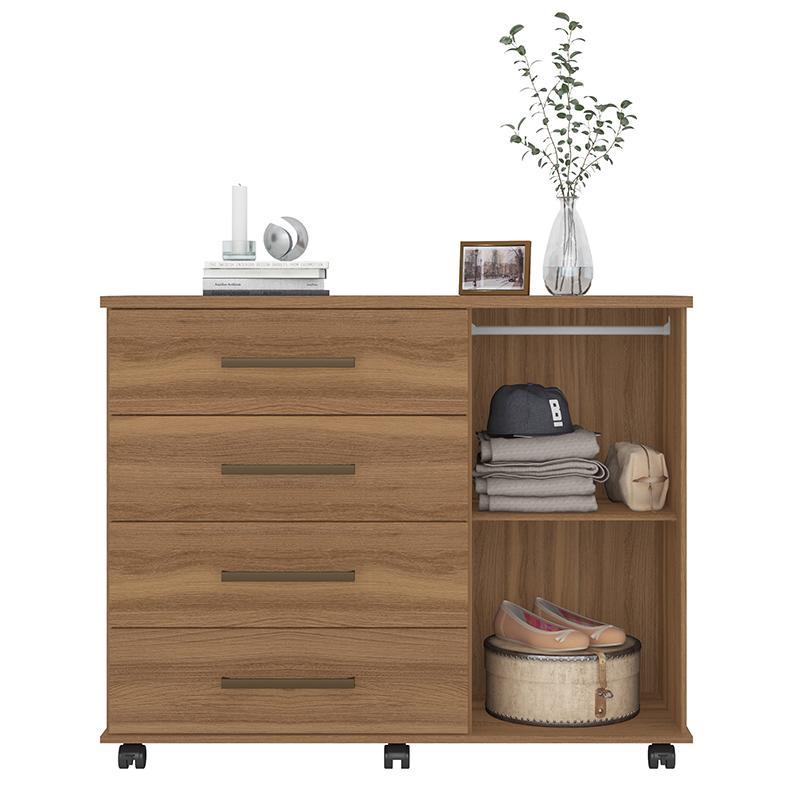 Cômoda Flora 1 Porta e 4 Gavetas Amêndola - Demóbile
