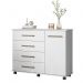 Cômoda Flora 1 Porta e 4 Gavetas Branco - Demóbile