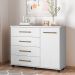 Cômoda Flora 1 Porta e 4 Gavetas Branco - Demóbile