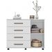 Cômoda Flora 1 Porta e 4 Gavetas Branco - Demóbile