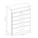 Cômoda Hanna 5 Gavetas Branco