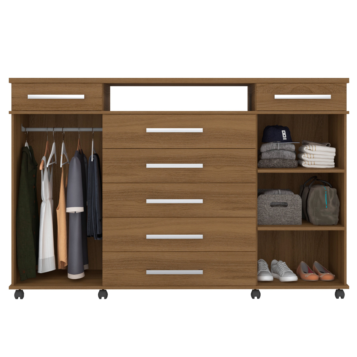 Cômoda London 2 Portas 7 Gavetas 1,70 m - Comoda para Quarto - Demobile