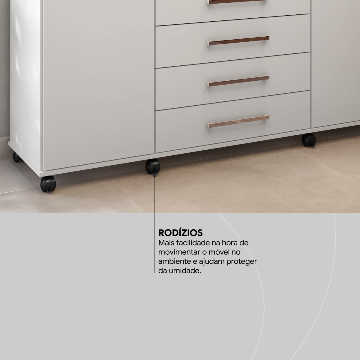 Cômoda London 2 Portas 7 Gavetas 1,70 m - Comoda para Quarto - Demobile