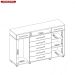 Cômoda London 2 Portas 7 Gavetas 1,70 m - Comoda para Quarto - Demobile