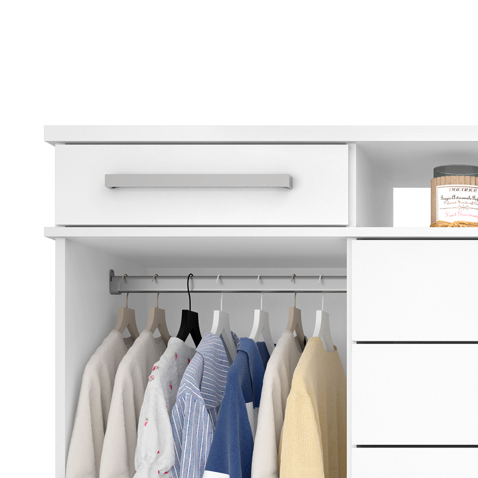 Cômoda London 2 Portas 7 Gavetas Branco