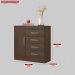 Cômoda Montevidéu 1 Porta 4 Gavetas 91 cm - Comoda para Quarto - Demobile