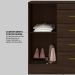 Cômoda Montevidéu 1 Porta 4 Gavetas 91 cm - Comoda para Quarto - Demobile