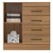 Cômoda Montevidéu 1 Porta 4 Gavetas 91 cm - Comoda para Quarto - Demobile