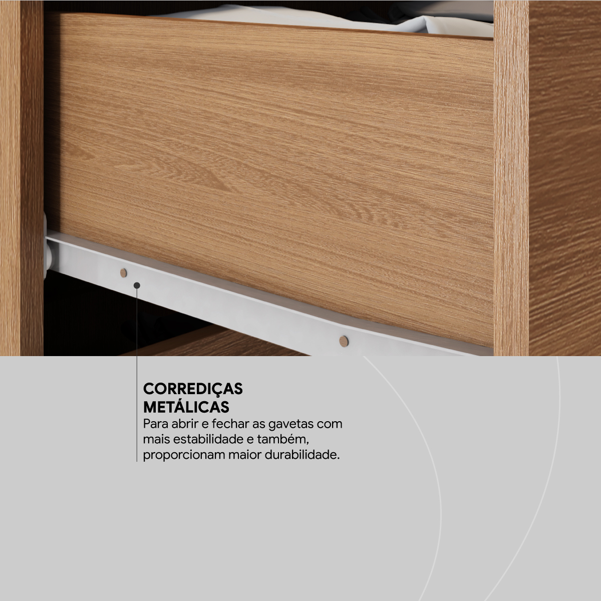 Cômoda Montevidéu 1 Porta 4 Gavetas 91 cm - Comoda para Quarto - Demobile