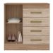 Cômoda Montevidéu 1 Porta 4 Gavetas 91 cm - Comoda para Quarto - Demobile