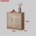 Cômoda Montevidéu 1 Porta 4 Gavetas 91 cm - Comoda para Quarto - Demobile