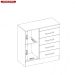 Cômoda Montevidéu 1 Porta 4 Gavetas 91 cm - Comoda para Quarto - Demobile