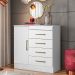 Cômoda Montevidéu 1 Porta e 4 Gavetas Flex Branco - Demóbile