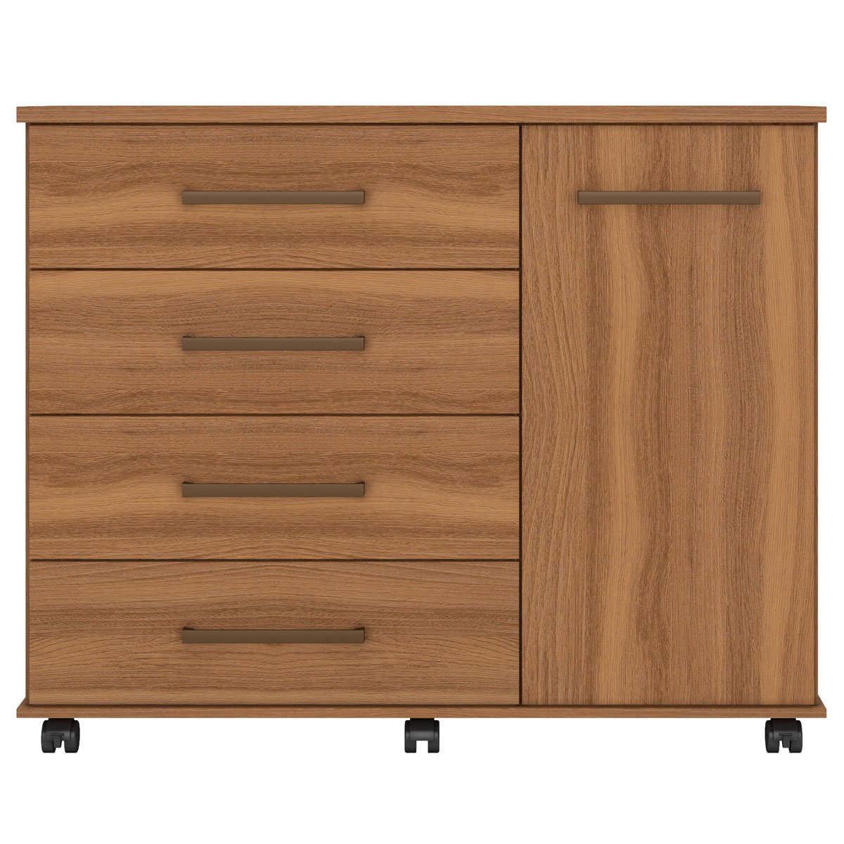 Cômoda Sapateira 1 Porta 4 Gavetas Cora Amêndola