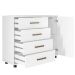 Cômoda Sapateira 1 Porta 4 Gavetas Cora Branco