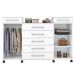 Cômoda Sapateira 2 Portas 7 Gavetas com Rodízios River Branco