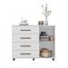 Cômoda Sapateira Flora 1 Porta 4 Gavetas C/ Rodízios Branco Demóbile - SSX Multicoisas
