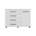 Cômoda Sapateira Flora 1 Porta 4 Gavetas C/ Rodízios Branco Demóbile - SSX Multicoisas