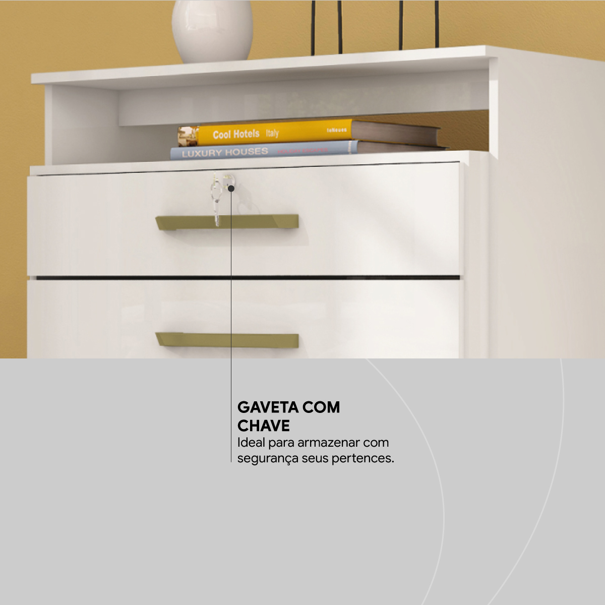 Cômoda Triunfo 5 Gavetas 86 cm - Comoda para Quarto - Demobile